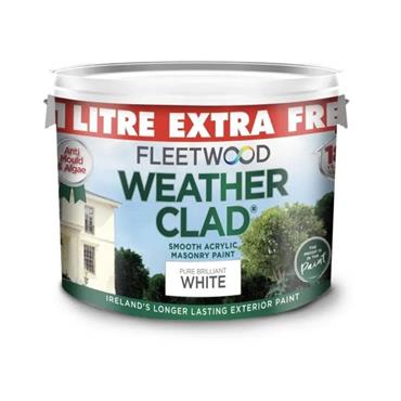 FLEETWOOD WEATHERCLAD   9lt + 1LTR FOC BRILLIANT WHITE