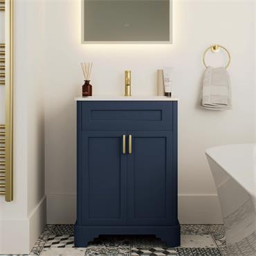 GALANTA BLUE 50CM FLOORSTANDING UNIT & BASIN