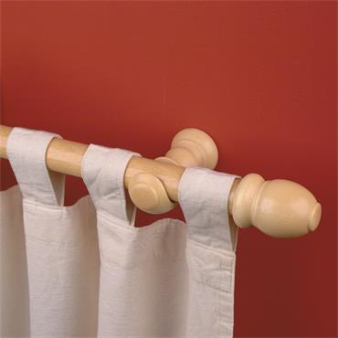 Natural Wood 6Ft Curtain Pole