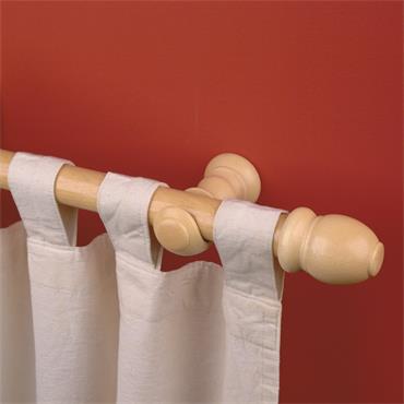 Natural Wood 10Ft Curtain Pole