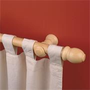 Natural Wood 10Ft Curtain Pole