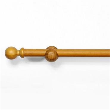 ANTIQUE PINE WOOD 8FT CURTAIN POLE