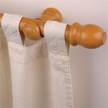ANTIQUE PINE WOOD 8FT CURTAIN POLE