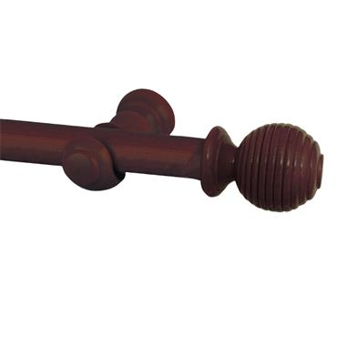 DARK OAK WOOD 10FT CURTAIN POLE