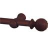 DARK OAK WOOD 10FT CURTAIN POLE