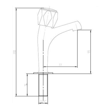 PR 1/2``HIGH NECK TAPS CHROME