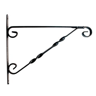 BLOSSOM HANGING BASKET BRACKET BLACK 14'