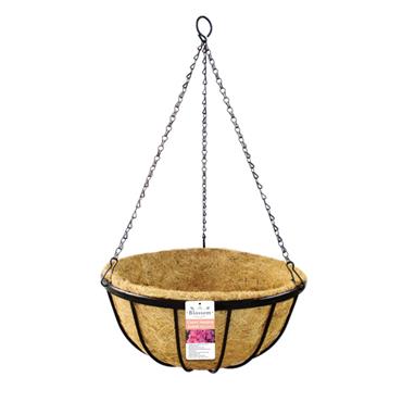 BLOSSOM CLASSIC HANGING BASKET BLACK 16 INCH