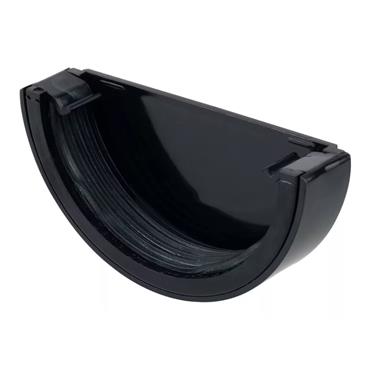 ROUNDLINE BLACK  GUTTER STOP END (EXTERNAL)