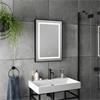 TEMA PALERMO IP44 BLACK RECT LED MIRROR 70X50