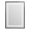 TEMA PALERMO IP44 BLACK RECT LED MIRROR 70X50