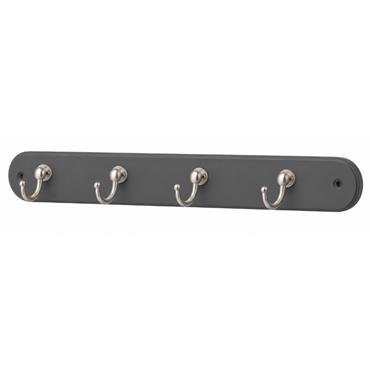 HARCOURT 4 HOOK KEY HANGER GREY BOARD
