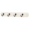 HARCOURT 4 HOOK KEY HANGER CREAM BOARD