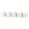 HARCOURT PROFILE 4 HOOKBOARD WHITE Satin Nickel Hooks