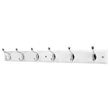 HARCOURT PROFILE 6 HOOKBOARD WHITE - Chrome Hooks