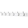 HARCOURT PROFILE 6 HOOKBOARD WHITE - Satin Nickel Hooks