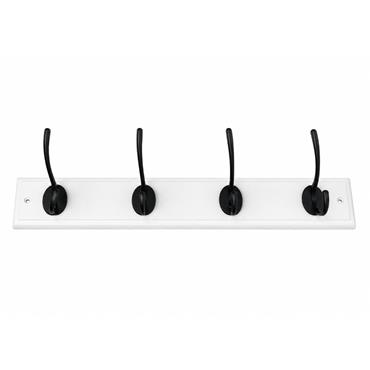HARCOURT WHITE PROF BOARD 460X80X17 MATT BLACK HOOKS