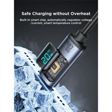 JOYROOM 100W TYPE-C TO C DIG DISP FAST CH CABLE 1.2M