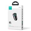 JOYROOM 60W TYPE A TYPE C CAR CHARGER BLK