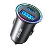 JOYROOM 60W TYPE A TYPE C CAR CHARGER BLK