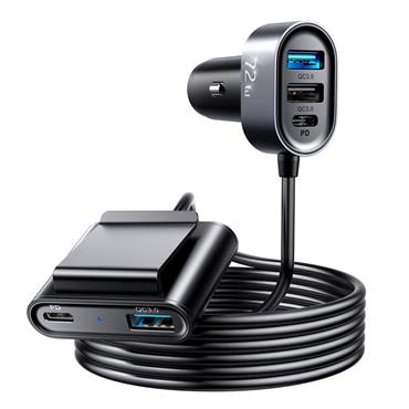 JOYROOM 5 MULTI PORT USB CAR CHARGER BLK