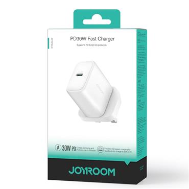 JOYROOM PD30W SINGLE PORT CHARGER WHITE