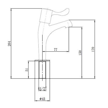HIGH NECK TAPS LEVER ACTION 3`` (PAIR)