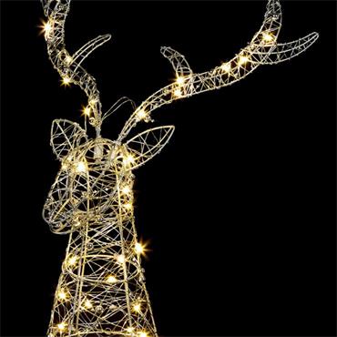 42CM LIT METAL STAGS HEAD