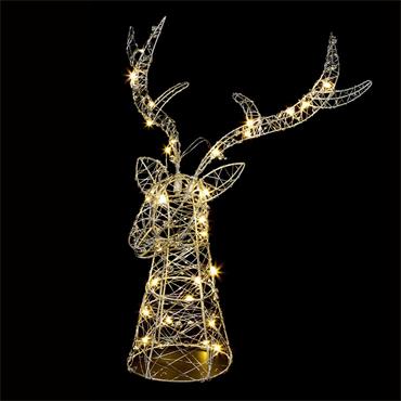 42CM LIT METAL STAGS HEAD