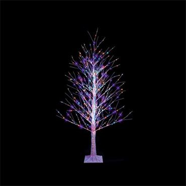 1.5M BIRCH TREE W 560 LEDS RAINBOW TWINKLE