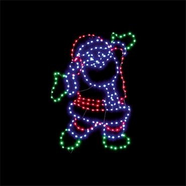 60 X 45CM TWINKLING FLEXIBRIGHTS SANTA