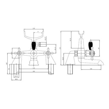 MELROSE BATH SHOWER MIXER