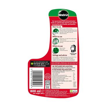 MIRACLE GRO 800ML ROSE AND SHRUB LIQUID PLANT FOOD