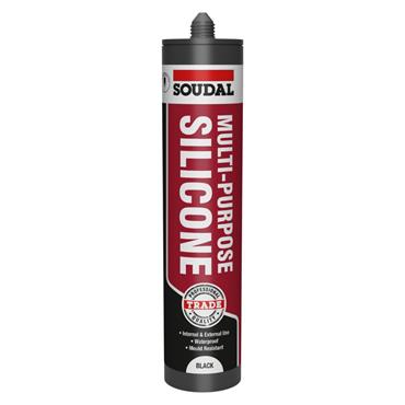 270ML SOUDAL MULTI PURPOSE SILICONE BLACK