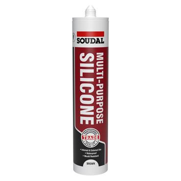 270ML SOUDAL MULTI PURPOSE SILICONE BROWN