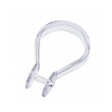 EUROSHOWERS CLIP-ON CURTAIN RINGS CLEAR (12 PCE)