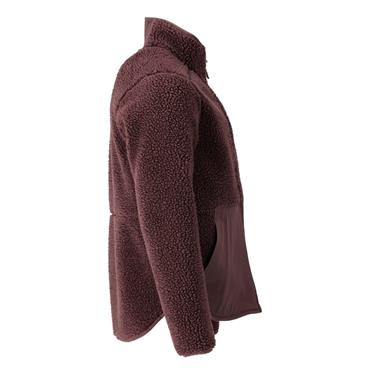 Macot Pile Jacket with Zipper - Bordeaux