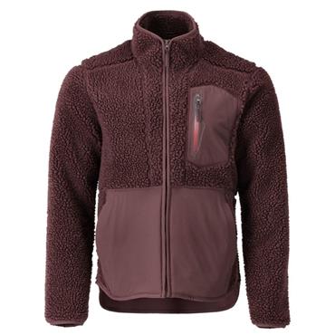 Macot Pile Jacket with Zipper - Bordeaux