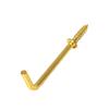 Dresser Hooks Brass - 4 Pack