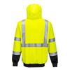 Portwest B315 Hi-Vis Contrast Zipped Hoodie - Yellow/Black