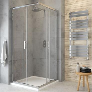 Sonas CITY PLUS Corner Entry Shower Door Chrome