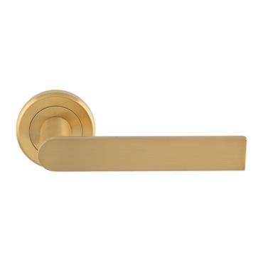 Edge Lever on Round Rose Lockset
