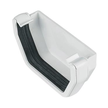 Pipelife Square Gutter External Stopend - 114mm