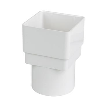 Pipelife Square to Round Downpipe Adaptor