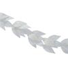 138CM WHITE GLITTER LEAF GARLAND
