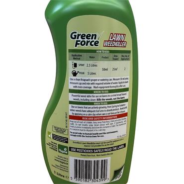 GREEN FORCE LAWN WEEDKILLER 1LTR CONCENTRATE EASY POUR