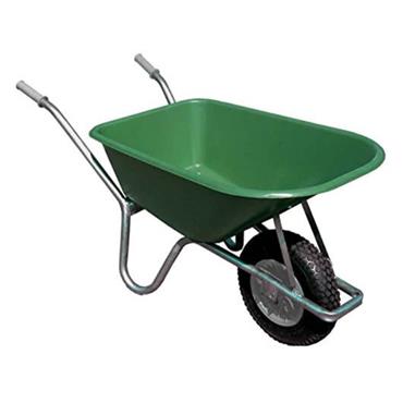 100ltr GREEN PLASTC WHEELBARROW ' assembled '