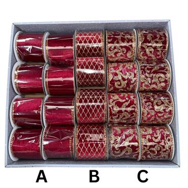 6CM X 2.7M BURGUNDY VELVET RIBBON