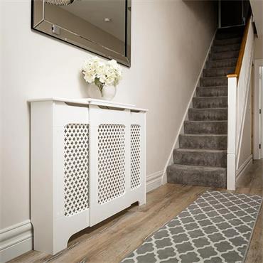 CLASSIC MEDIUM WHITE RADIATOR CABINET COVER