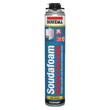 SOUDAL AIRTIGHT WINDOW & DOOR FOAM GUN GRADE 750ml BLUE